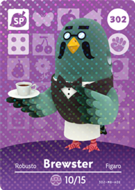 Brewster #302 - Animal Crossing Series 4 amiibo Card