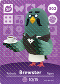 Brewster #302 - Animal Crossing Series 4 amiibo Card