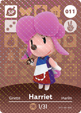 Harriet #011 - Animal Crossing Series 1 amiibo Card