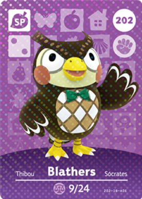 Blathers #202 - Animal Crossing Series 3 amiibo Card