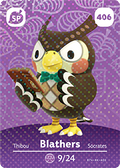 Blathers #406 - Animal Crossing Series 5 amiibo Card