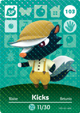 Kicks #103 - Animal Crossing Series 2 amiibo Card