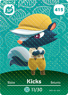 Kicks #415 - Animal Crossing Series 5 amiibo Card
