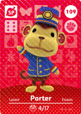 Porter #109 - Animal Crossing Series 2 amiibo Card
