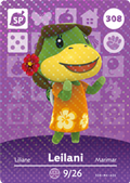 Leilani #308 - Animal Crossing Series 4 amiibo Card