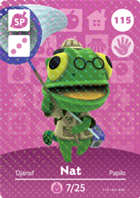 Nat #115 - Animal Crossing Series 2 amiibo Card