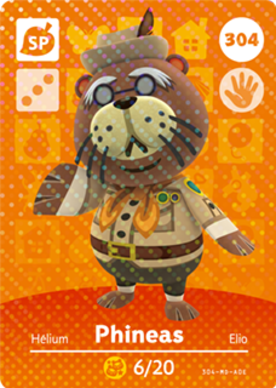 Phineas #304 - Animal Crossing Series 4 amiibo Card
