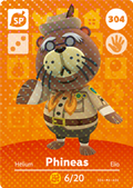 Phineas #304 - Animal Crossing Series 4 amiibo Card