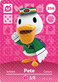 Pete #206 - Animal Crossing Series 3 amiibo Card