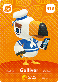 Gulliver #418 - Animal Crossing Series 5 amiibo Card