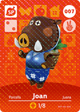 Joan #007 - Animal Crossing Series 1 amiibo Card