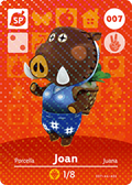 Joan #007 - Animal Crossing Series 1 amiibo Card