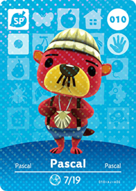 Pascal #010 - Animal Crossing Series 1 amiibo Card