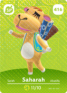 Saharah #416 - Animal Crossing Series 5 amiibo Card