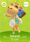 Saharah #416 - Animal Crossing Series 5 amiibo Card