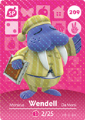 Wendell #209 - Animal Crossing Series 3 amiibo Card
