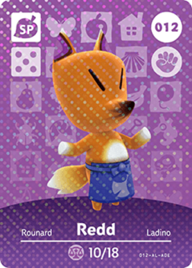 Redd #012 - Animal Crossing Series 1 amiibo Card