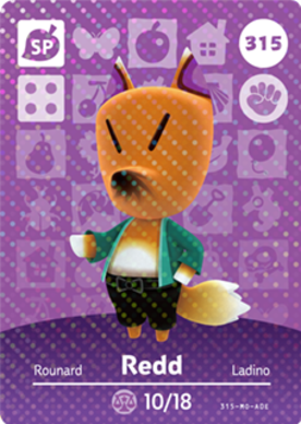 Redd - Shirt #315 - Animal Crossing Series 4 amiibo Card