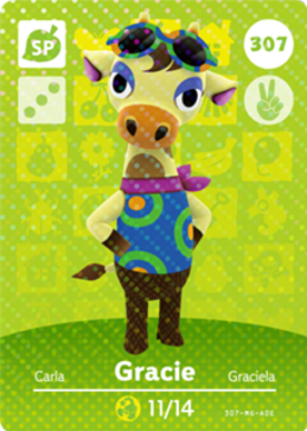 Gracie #307 - Animal Crossing Series 4 amiibo Card