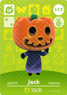 Jack #117 - Animal Crossing Series 2 amiibo Card