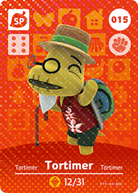 Tortimer #015 - Animal Crossing Series 1 amiibo Card