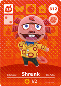 Shrunk - Loud Jacket #312 - Animal Crossing Series 4 amiibo Card