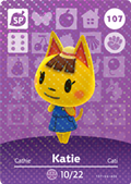 Katie #107 - Animal Crossing Series 2 amiibo Card