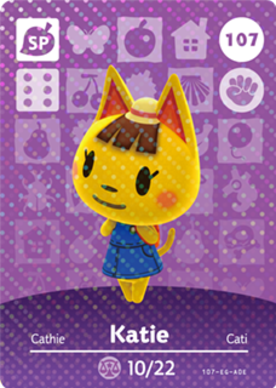 Katie #107 - Animal Crossing Series 2 amiibo Card