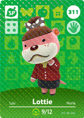 Lottie - Black Skirt And Bow #311 - Animal Crossing Series 4 amiibo Card