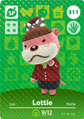 Lottie - Black Skirt And Bow #311 - Animal Crossing Series 4 amiibo Card