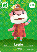 Lottie - Island #420 - Animal Crossing Series 5 amiibo Card