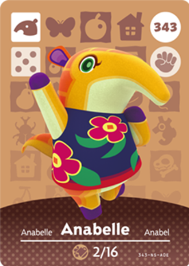 Anabelle #343 - Animal Crossing Series 4 amiibo Card