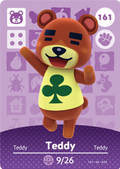 Teddy #161 - Animal Crossing Series 2 amiibo Card