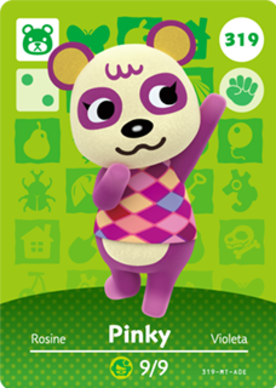Pinky #319 - Animal Crossing Series 4 amiibo Card