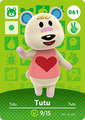 Tutu #061 - Animal Crossing Series 1 amiibo Card