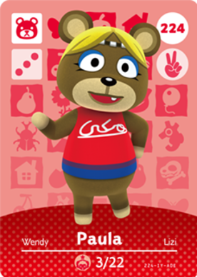 Paula #224 - Animal Crossing Series 3 amiibo Card