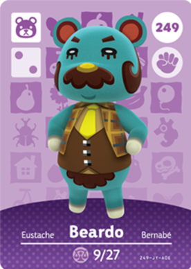 Beardo #249 - Animal Crossing Series 3 amiibo Card