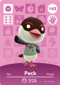 Peck #142 - Animal Crossing Series 2 amiibo Card