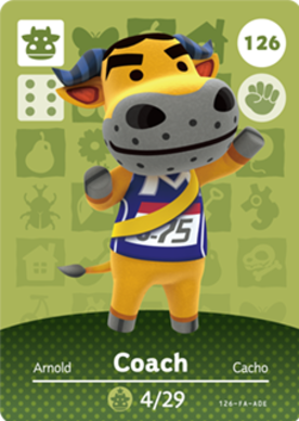 Coach #126 - Animal Crossing Series 2 amiibo Card