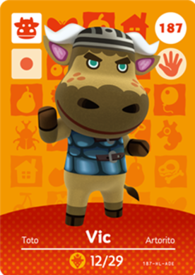 Vic #187 - Animal Crossing Series 2 amiibo Card