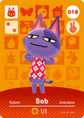 Bob #018 - Animal Crossing Series 1 amiibo Card