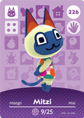 Mitzi #226 - Animal Crossing Series 3 amiibo Card