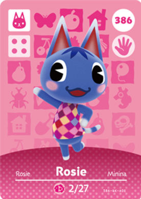 Rosie #386 - Animal Crossing Series 4 amiibo Card
