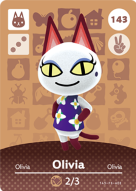 Olivia #143 - Animal Crossing Series 2 amiibo Card