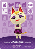 Monique #058 - Animal Crossing Series 1 amiibo Card