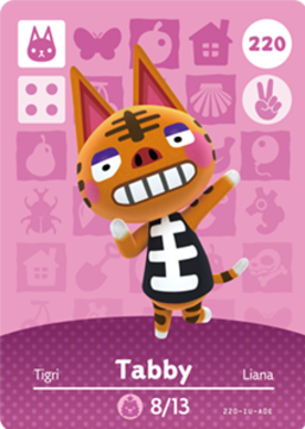 Tabby #220 - Animal Crossing Series 3 amiibo Card