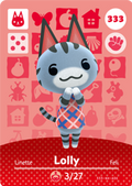Lolly #333 - Animal Crossing Series 4 amiibo Card