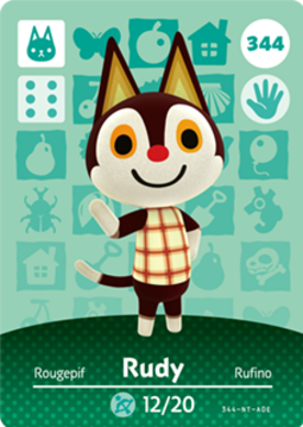 Rudy #344 - Animal Crossing Series 4 amiibo Card