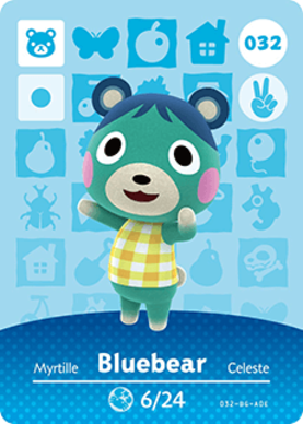 Bluebear #032 - Animal Crossing Series 1 amiibo Card