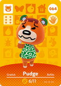 Pudge #064 - Animal Crossing Series 1 amiibo Card